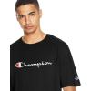 imageChampion Mens Heritage Short Sleeve Tee Mens TShirts Vintage Shirts Mens Tee Shirts GraphicsBlackembroidered Script