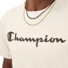 imageChampion Mens Heritage Short Sleeve Tee Mens TShirts Vintage Shirts Mens Tee Shirts GraphicsNatural  Classic Script Logo
