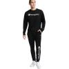 imageChampion Mens Joggers Fleece Joggers Comfortable Sweatpants for Men Reg Or Big ampamp TallBlack  Classic Script Logo