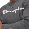 imageChampion Mens Long Sleeve Tshirt Classic Tshirt for Men Reg Or Big ampamp TallGranite Heather  Classic Script Logo