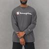 imageChampion Mens Long Sleeve Tshirt Classic Tshirt for Men Reg Or Big ampamp TallGranite Heather  Classic Script Logo