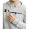 imageChampion Mens Long Sleeve Tshirt Hoodie Retired ColorsOxford Gray  Classic Script Logo