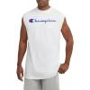 imageChampion Mens Muscle Tank Classic Graphic Muscle Tee Sleeveless Tshirt for Men Reg Or Big ampamp TallWhite  Classic Script Logo