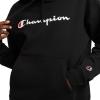 imageChampion Womens Pullover Fleece Hoodie Loose Fit Midweight Script LogoBlack  Classic Script Logo