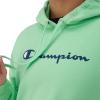 imageChampion Womens Pullover Fleece Hoodie Loose Fit Midweight Script LogoHappy Spring Green  Classic Script Logo