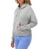 imageChampion Womens Pullover Fleece Hoodie Loose Fit Midweight Script LogoOxford Gray  Embroidered Script Logo