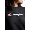 imageChampion Womens Sweatshirt Fleece Crewneck Sweatshirt Warm Sweatshirt for Women Plus Size AvailableBlack  Classic Script Logo