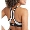 imageChampion Womens Vneck Racerback Moisturewicking Moderate Support Sports BraOxford Grey HeatherWhiteBlack