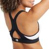 imageChampion Womens Vneck Racerback Moisturewicking Moderate Support Sports BraWhiteBlack
