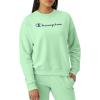 imageChampion Womens Sweatshirt Fleece Crewneck Sweatshirt Warm Sweatshirt for Women Plus Size AvailableHappy Spring Green Script