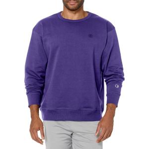 imageChampion Mens Fleece Midweight Crewneck Sweatshirt Reg Or Big ampamp TallPurple  C Logo