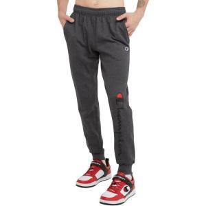 imageChampion Mens Joggers Fleece Joggers Comfortable Sweatpants for Men Reg Or Big ampamp TallGranite Heather  Classic Script Logo