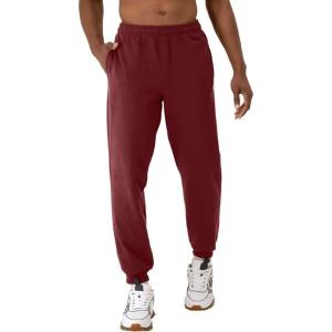 imageChampion Mens Joggers Fleece Joggers Comfortable Sweatpants for Men Reg Or Big ampamp TallMaroon 3vs C Patch Logo