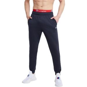 imageChampion Mens Joggers Fleece Joggers Comfortable Sweatpants for Men Reg Or Big ampamp TallNavy  C Patch Logo