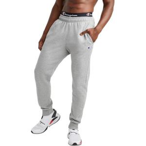 imageChampion Mens Joggers Fleece Joggers Comfortable Sweatpants for Men Reg Or Big ampamp TallOxford Gray  C Logo