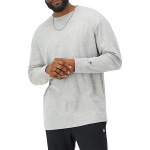 imageChampion Mens Long Sleeve Tshirt Classic Tshirt for Men Reg Or Big ampamp TallOxford Gray