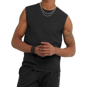 imageChampion Mens Muscle Tank Classic Graphic Muscle Tee Sleeveless Tshirt for Men Reg Or Big ampamp TallBlack  C Logo