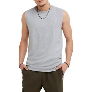 imageChampion Mens Muscle Tank Classic Graphic Muscle Tee Sleeveless Tshirt for Men Reg Or Big ampamp TallOxford Gray  C Logo