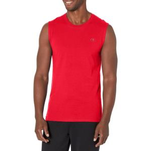 imageChampion Mens Muscle Tank Classic Graphic Muscle Tee Sleeveless Tshirt for Men Reg Or Big ampamp TallScarlet