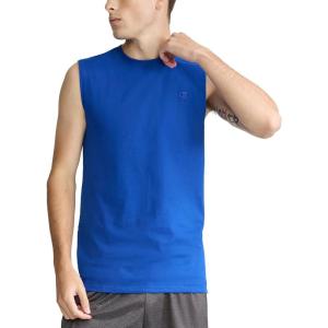 imageChampion Mens Muscle Tank Classic Graphic Muscle Tee Sleeveless Tshirt for Men Reg Or Big ampamp TallSurf the Web  C Logo