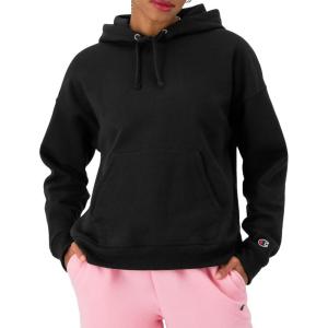 imageChampion Womens Pullover Fleece Hoodie Loose Fit Midweight Script LogoBlack