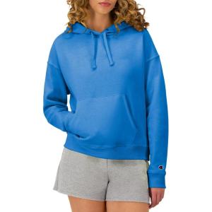 imageChampion Womens Pullover Fleece Hoodie Loose Fit Midweight Script LogoBlue Jay