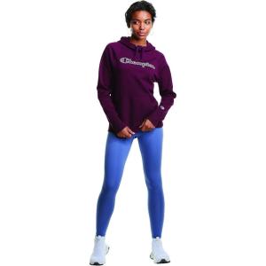 imageChampion Womens Pullover Fleece Hoodie Loose Fit Midweight Script LogoDark Berry Purple586961