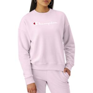 imageChampion Womens Sweatshirt Fleece Crewneck Sweatshirt Warm Sweatshirt for Women Plus Size AvailableChantilly Pink Script