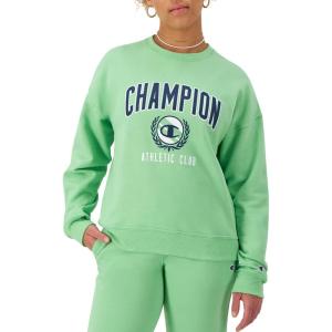 imageChampion Womens Sweatshirt Fleece Crewneck Sweatshirt Warm Sweatshirt for Women Plus Size AvailableSpring Green Champion Athletic Club