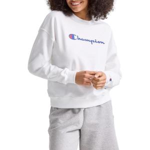 imageChampion Womens Sweatshirt Fleece Crewneck Sweatshirt Warm Sweatshirt for Women Plus Size AvailableWhite Script