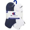 imageChampion Mens 6pack Low Cut Athletic Socks With Moisturewicking Breathable Stretch Size 612Blue Assorted