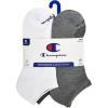 imageChampion Mens 6pack Low Cut Athletic Socks With Moisturewicking Breathable Stretch Size 612Multi White  Grey  Black