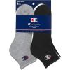 imageChampion Mens Ankle Socks  6Pack MoistureWicking Athletic Socks with Cushioning ampamp Arch Support Size 612WhiteGreyBlack  6 Pack