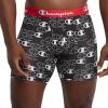 imageChampion Mens Everyday Active Lightweight Stretch Variety Boxer Briefs  3 PackNew EbonyNew Ebony With C Logo Print Silverstone  3 Pack