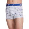 imageChampion Mens Everyday Cotton Stretch Trunks 3 PackTrunk  Grey Heather Script LogoSurf the WebNavy  3 Pack