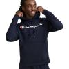 imageChampion Mens Fleece Script Logo Hoodie Reg Or Big ampamp TallNavy  Classic Script Logo
