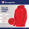 imageChampion Mens Jacket Stadium Fullzip Jacket Wind Resistant Water Resistant Jacket for MenScarlet Small Script