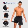 imageChampion Mens Swim Trunks with Compression Liner 2 in 1 Mens Bathing Suit Shorts 7 Inch Inseam Board Shorts for SwimmingBlack