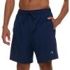 imageChampion Mens Swim Trunks with Compression Liner 2 in 1 Mens Bathing Suit Shorts 7 Inch Inseam Board Shorts for SwimmingNavy
