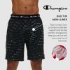 imageChampion Mens Swim Trunks with Mesh Liner 7quot Inseam Quick Drying Mens Bathing Suit Board Shorts for Swimming and BeachBlackLogo