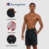 imageChampion Mens Swim Trunks with Mesh Liner 7quot Inseam Quick Drying Mens Bathing Suit Board Shorts for Swimming and BeachBlackLogo