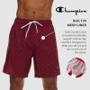 imageChampion Mens Swim Trunks with Mesh Liner 7quot Inseam Quick Drying Mens Bathing Suit Board Shorts for Swimming and BeachBurgundyLogo
