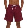 imageChampion Mens Swim Trunks with Mesh Liner 7quot Inseam Quick Drying Mens Bathing Suit Board Shorts for Swimming and BeachBurgundyLogo