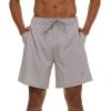 imageChampion Mens Swim Trunks with Mesh Liner 7quot Inseam Quick Drying Mens Bathing Suit Board Shorts for Swimming and BeachGrey