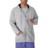 imageChampion Mens Zipup Hoodie Comfortable Zipup Hoodie Sweatshirt for Men Reg Or Big ampamp TallOxford Gray  C Logo