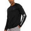 imageChampion Rash Guard for Men Long Sleeve Mens Swim Shirt for Fishing Hiking UPF 50 SPF Sun UV Protection Quick DryBlack