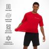 imageChampion Rash Guard for Men Short Sleeve Mens Swim Shirt Sun Shirt UPF 50 UV Protection SPF Quick Drying RashguardRed