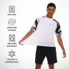 imageChampion Rash Guard for Men Short Sleeve Mens Swim Shirt Sun Shirt UPF 50 UV Protection SPF Quick Drying RashguardWhite Multi