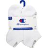 imageChampion Womens 6Pack Low Cut Athletic Socks with MoistureWicking Breathable Stretch Size 59White  Toe Logo