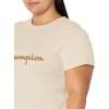 imageChampion Womens Classic Short Sleeve Graphic TShirt Standard Fit Script LogoFresh Skin Tan Script